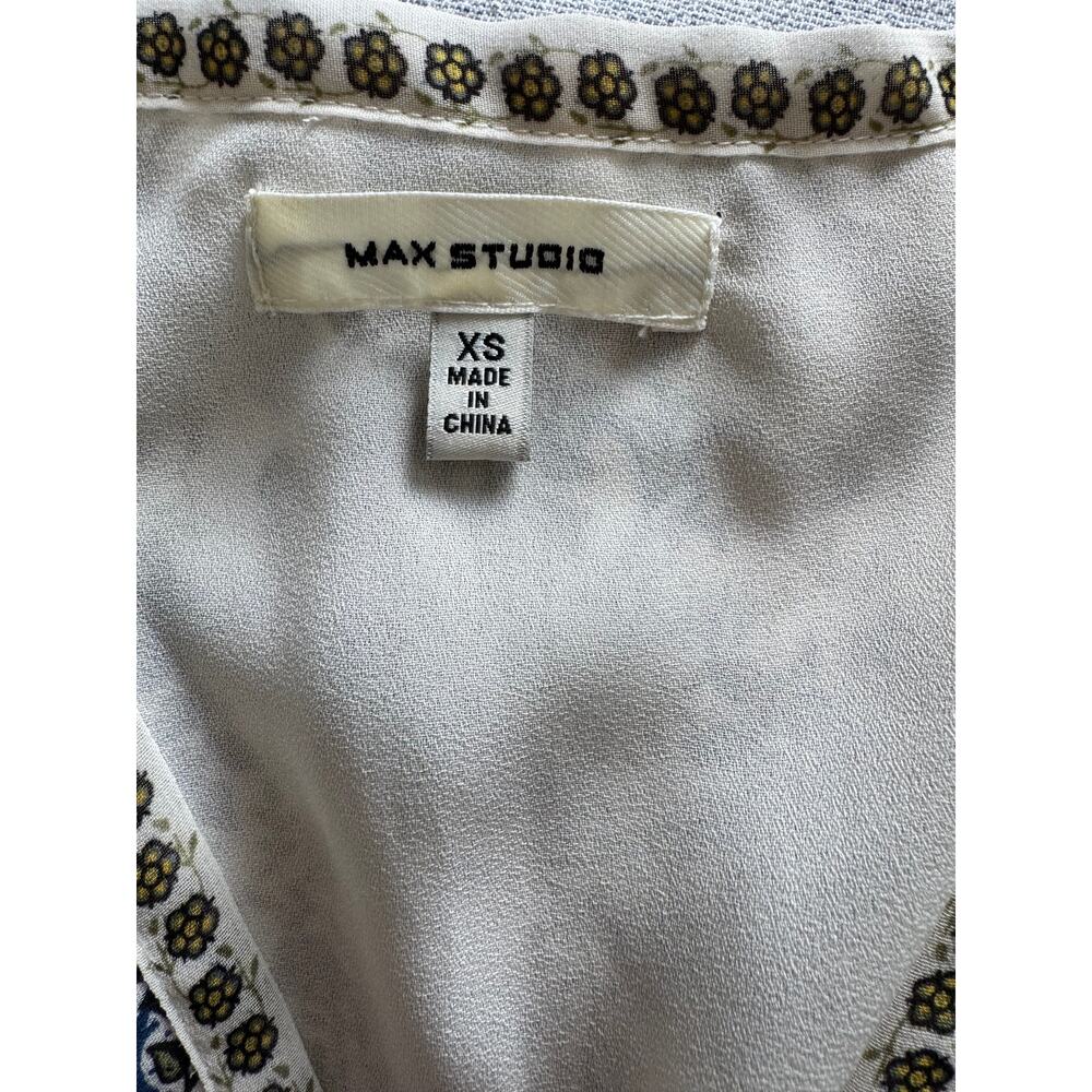 Max Studio | NWOT BOHO Style Long Sleeve Smocked Waist Fit & Flare Dress Size XS - Picture 5 of 9